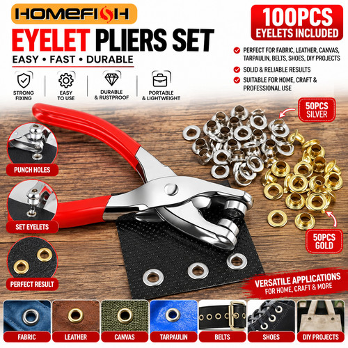 Steel eyelet pliers - eyelet, hole
