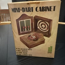 Vintage Mini Dart Cabinet Kings, Head Pub And Lodging 5”x7”