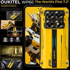 7.2 inch 5G OUKITEL WP60 Rugged Mobile Android 15 Phone Builder Outdoor Unlocked