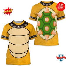 Bowser Costume Cosplay T-Shirt Classic 3D T-shirt S-5XL Unisex
