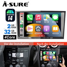 For Vauxhall Corsa C/D Zafira B Astra G H Android14 Apple Carplay Car Stereo GPS SAT NAV