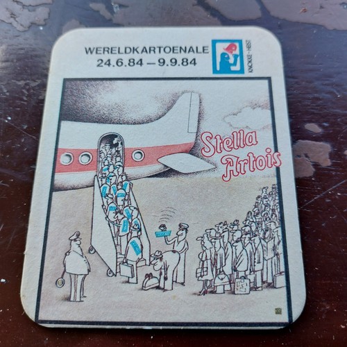 Stella artois beer mat 1984 - artois, mat.