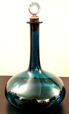 ANTIQUE GEORGIAN BRISTOL GREEN MELL DECANTER CORK WHISKEY STOPPER c.1830