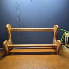 Vintage Wooden Tabletop Book Rack Stand Trough  Desktop Organizer Shelf 21.5"