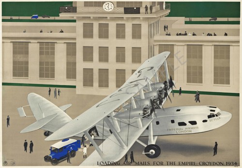 Vintage aeroplane poster - vintage, 1934