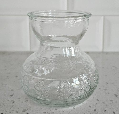 Clear glass embossed - 4”,
