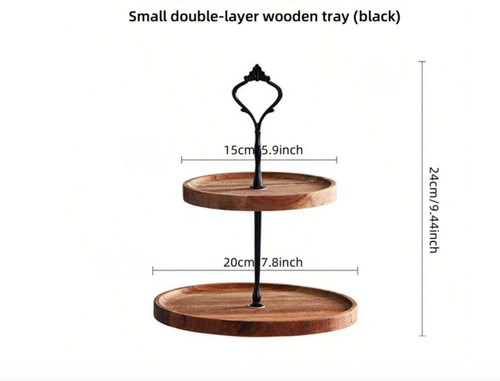 Tiered wooden cake - , stand