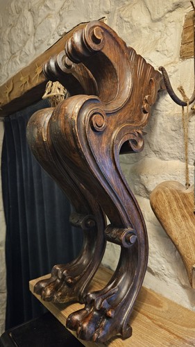 Pair antique hand carved - antique,,