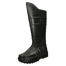 Mens Fishing Boots Pull On Green Rubber Wellington Boots By Derri Boots £19.99