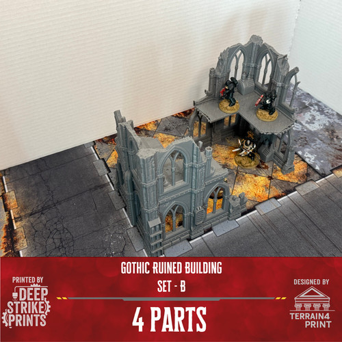 Gothic ruined tower x2 - gothic,