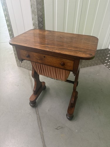 Victorian rosewood work table - rosewood,
