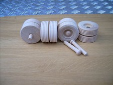 8x Wooden toy wheels + axles. DUAL Truck wheels 50mm 2"