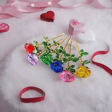 Single Crystal Rose Valentine's Day Wedding Anniversary  Girlfriend Gift Box