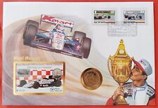 Isle of Man 2 Pounds 1993 BU AA Nigel Mansell Indycar XL Coin Cover Stamp Excellent!!