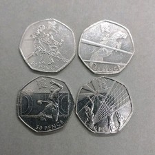 JOBLOT x4 Olympic 50p Coins