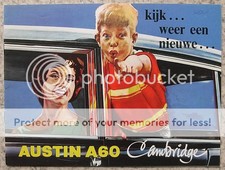 AUSTIN A60 CAMBRIDGE Car Sales Brochure c1960 #2056C DUTCH TEXT