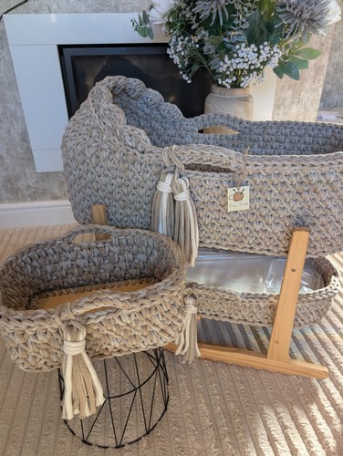 Crochet moses basket set with - crochet,