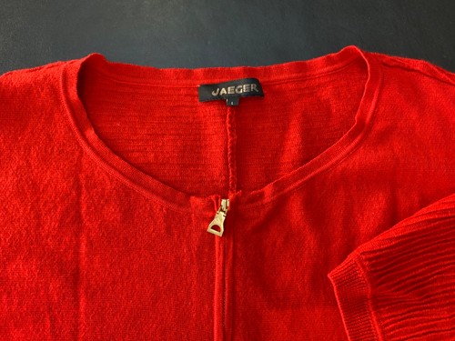 Bright red jaeger ribbed - ribbed, 100%