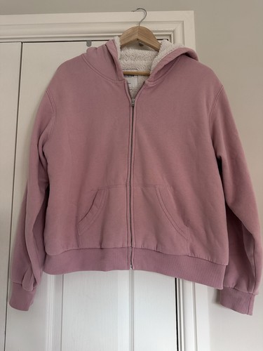 Hollister pink fleece hoodie - pink,