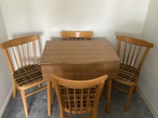 Retro Formica type Table Extendable w. Four Chairs