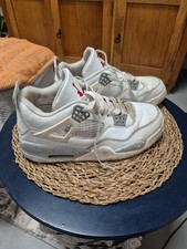 NIKE AIR JORDAN IV 4 RETRO OG WHITE OREO FIRE RED CEMENT GREY  CT8527-100  UK 7