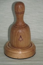 MASONIC FREEMASON GAVEL & BLOCK PALM POCKET LIGHT OAK FOR FESTIVE BOARD DofC ETC