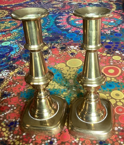 Pair antique brass - of,