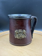 Vintage Leather Bound English Tankard