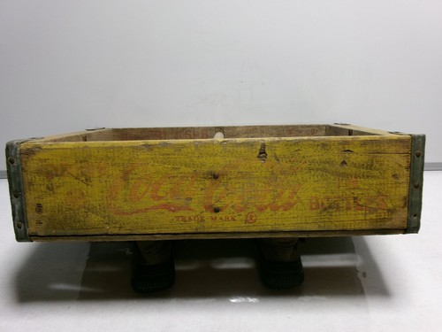 Vintage yellow coca cola - vintage,