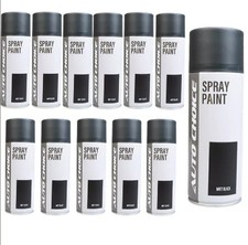 12 x AEROSOL MATT BLACK SPRAY