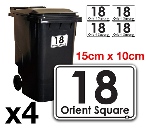 Wheelie bin numbers custom - x4,