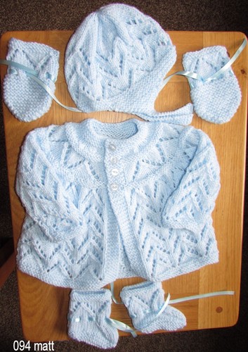Baby soft blue matinee set - set, new