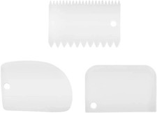 3 Pcs Plastic Cake Scraper