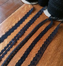 Narrow Black Lace Trim Off The