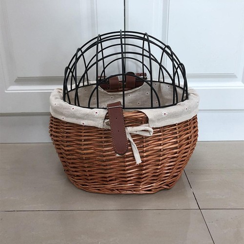 Bike basket wicker with wire - bike,