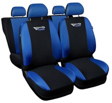 Seat covers fit VAUXHALL CORSA A B C D E FULL SET black/blue  sport style