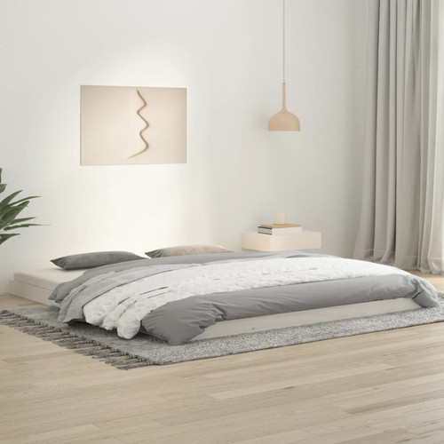Floor bed frame white - bed,