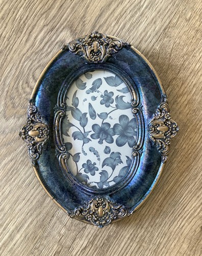 Pretty blue and gold vintage - blue,