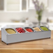 Spice Rack Shelf Inclined Seasoning Organizer Holder Stainless Steel Five Pans