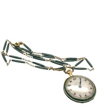Movado Ladies  and Enamel Pocket Watch, circa 1925, All In 18ct Gold