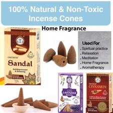 OMTIRTH pack of 10 assorted incense cones (10 cones each Pack total 120 cones )
