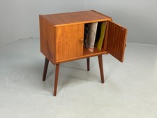 Vintage Teak Record Cabinet On