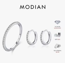 Moissanite Ring & Hoop