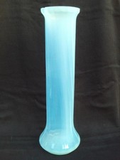 BEAUTIFUL LATE 19TH CENTURY VERY LARGE HAND BLOWN VASELINE GLASS VASE . M3741