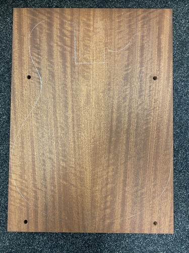 Figured piece mahogany book - figured,