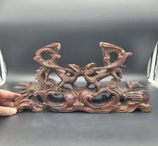 Chinese Carved Dragon Incense Stand Qing 19th Century