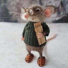 Cute Needle Felted Mouse – Handmade Wool Felt Animal Decor & Gift