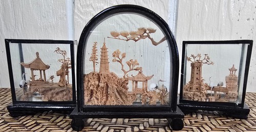 Hand carved miniature - carved, diorama