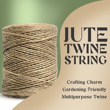 10m-1000M Natural Brown Shabby Rustic Twine String Shank Craft Jute 3ply 2mm
