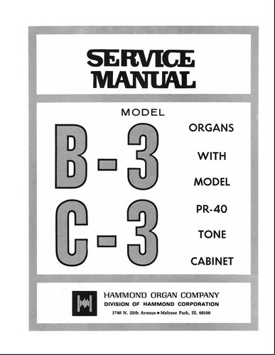 Hammond service manual - service,